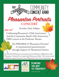 Pleasanton Portraits Concert flyer image